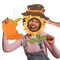 Big Dot of Happiness Fall Leaves - Sunflower, Apple and Scarecrow Decorations - Harvest Party Large Photo Props - 3 Pc